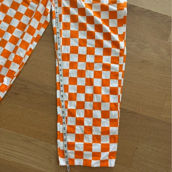 Orange & White Checkerboard Game Bibs Overalls Tennessee Vols Large Unisex - Picture 8 of 12